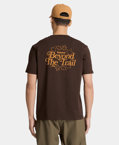 Playera de manga corta gráfica para hombre, Café