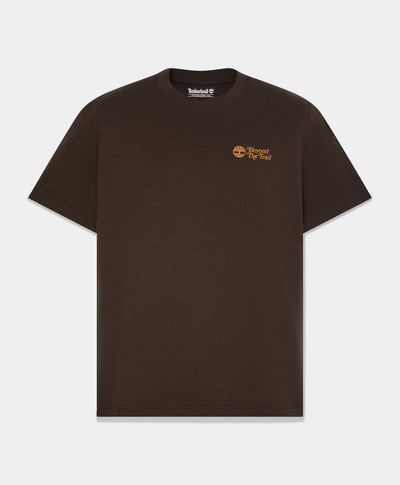 Playera de manga corta gráfica para hombre, Café
