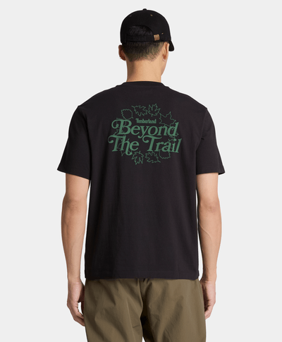 Playera de manga corta gráfica para hombre, Negro