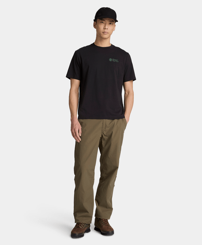 Playera de manga corta gráfica para hombre, Negro