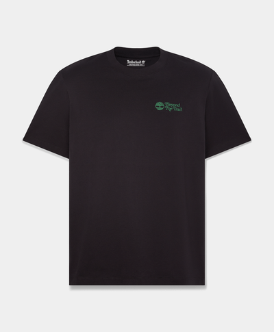 Playera de manga corta gráfica para hombre, Negro
