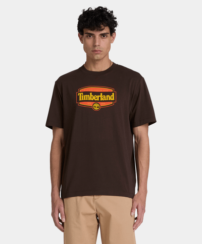Playera de manga corta Heritage Seal para hombre, Café