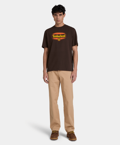 Playera de manga corta Heritage Seal para hombre, Café