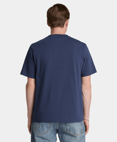 Playera de manga corta Iconic Footwear para hombre, Azul