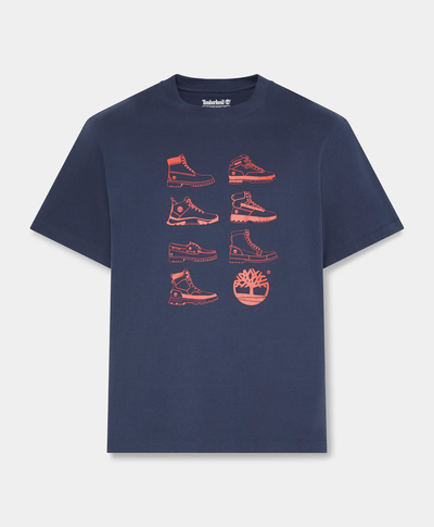 Playera de manga corta Iconic Footwear para hombre, Azul
