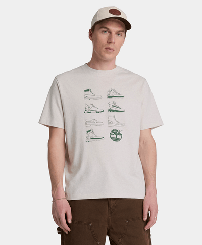 Playera de manga corta Iconic Footwear para hombre, Beige