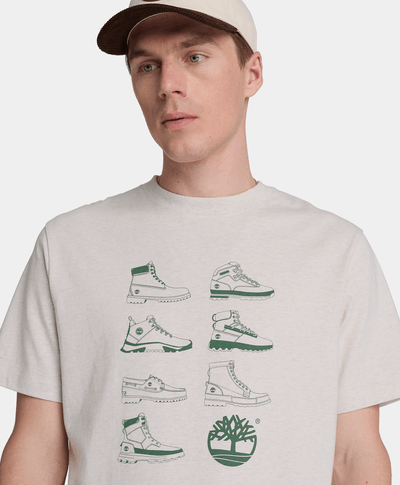 Playera de manga corta Iconic Footwear para hombre, Beige
