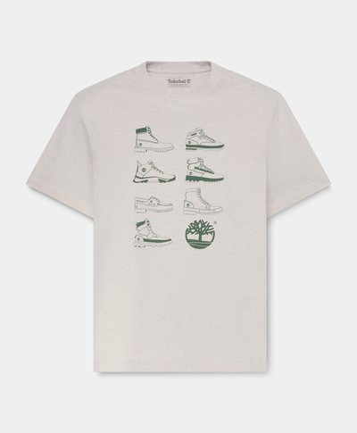 Playera de manga corta Iconic Footwear para hombre, Beige
