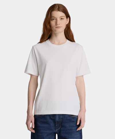 Playera de manga corta para mujer, Blanco