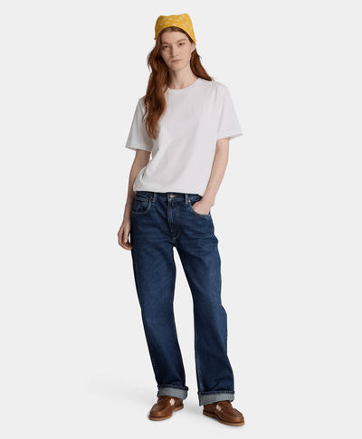 Playera de manga corta para mujer, Blanco