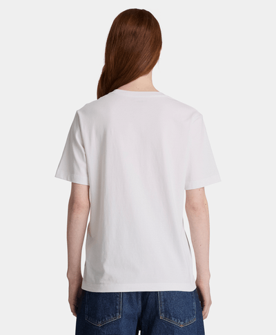 Playera de manga corta para mujer, Blanco