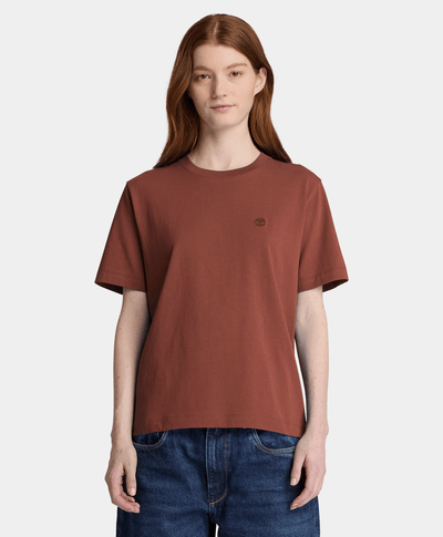 Playera de manga corta para mujer, Café
