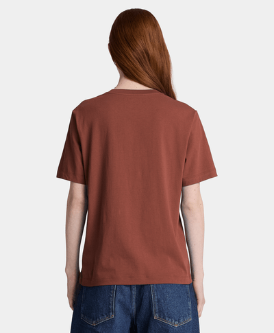 Playera de manga corta para mujer, Café