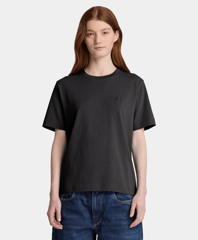 Playera de manga corta para mujer, Negro