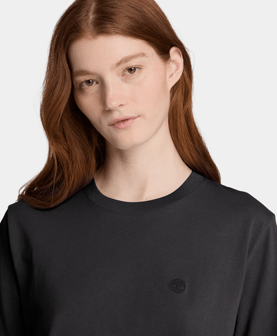 Playera de manga corta para mujer, Negro