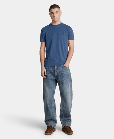 Playera de manga corta slim Oyster River para hombre, Azul