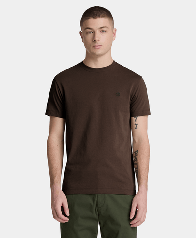 Playera de manga corta slim Oyster River para hombre, Café