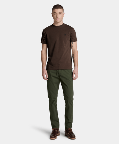 Playera de manga corta slim Oyster River para hombre, Café