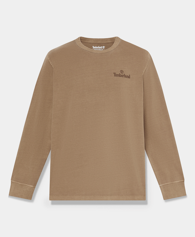 Playera de Manga Larga South Cabot para Hombre, Café