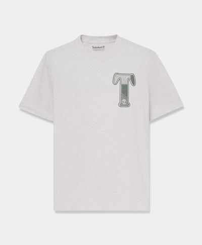 Playera Gráfica de manga corta para hombre, Beige