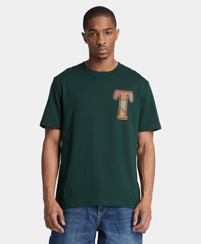 Playera Gráfica de manga corta para hombre, Verde