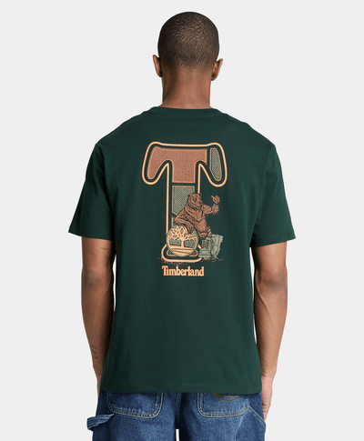 Playera Gráfica de manga corta para hombre, Verde