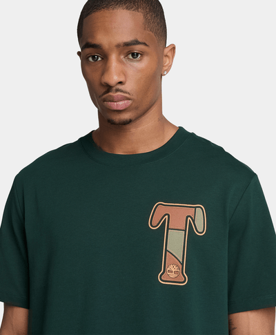 Playera Gráfica de manga corta para hombre, Verde