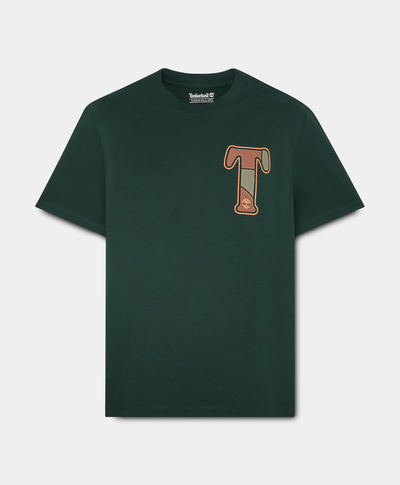Playera Gráfica de manga corta para hombre, Verde