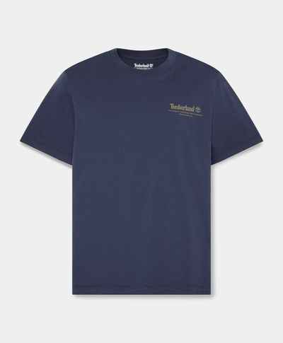 Playera gráfica manga corta Bootmakers para hombre, Azul