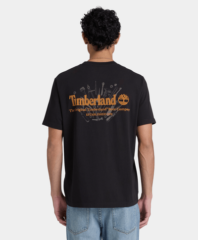 Playera gráfica manga corta Bootmakers para hombre, Negro
