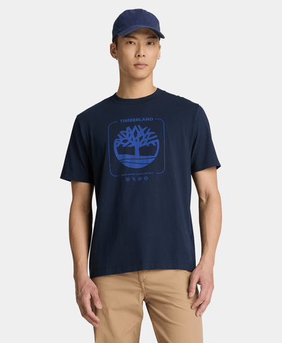 Playera gráfica para hombre, Azul