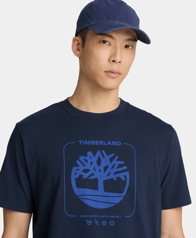 Playera gráfica para hombre, Azul