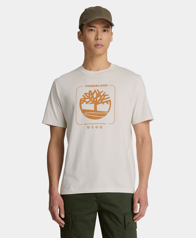 Playera gráfica para hombre, Beige