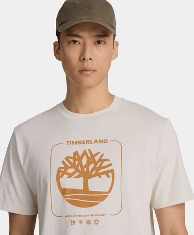 Playera gráfica para hombre, Beige