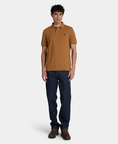 Polo de manga corta Oyster River para hombre, Amarillo