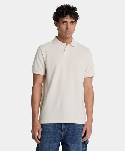 Polo de manga corta Oyster River para hombre, Beige