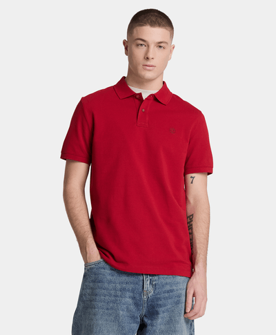 Polo de manga corta Oyster River para hombre, Rojo