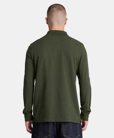 Polo de manga larga regular Oyster River para hombre, Verde