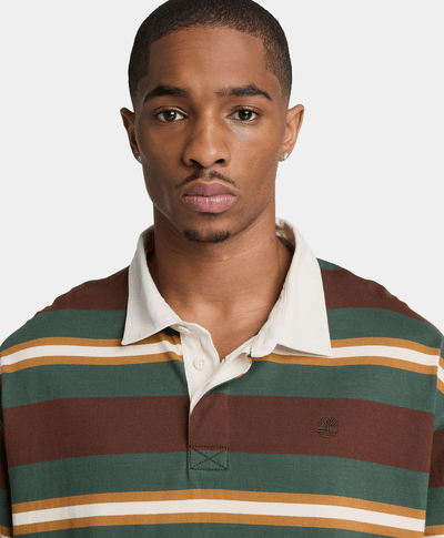 Polo de rugby de manga larga para hombre, Multicolor