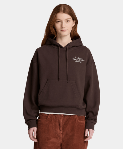 Sudadera con gorro para mujer, Café
