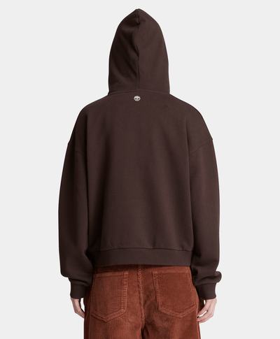 Sudadera con gorro para mujer, Café