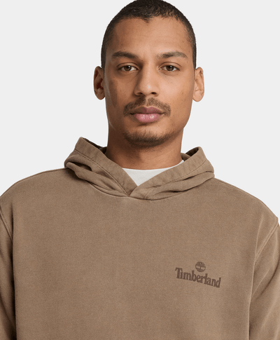 Sudadera con gorro South Cabot deslavada para hombre, Café