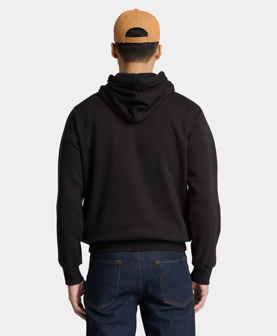 Sudadera con gorro y gráfico de oso para hombre, Negro