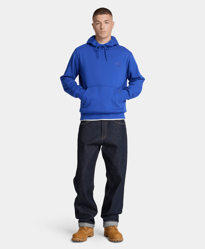 Sudadera con gorro y logo de silicona para hombre, Azul