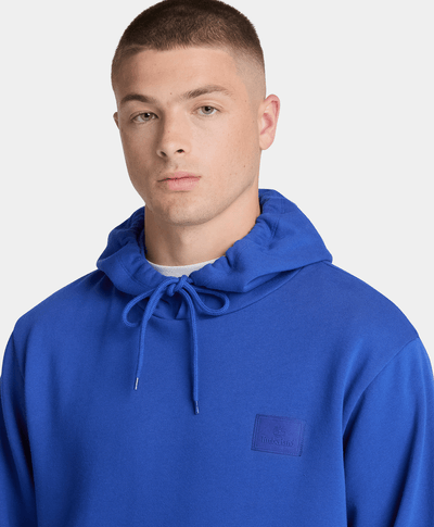 Sudadera con gorro y logo de silicona para hombre, Azul
