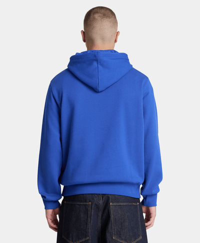 Sudadera con gorro y logo de silicona para hombre, Azul
