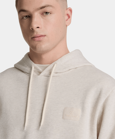 Sudadera con gorro y logo de silicona para hombre, Beige