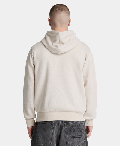 Sudadera con gorro y logo de silicona para hombre, Beige