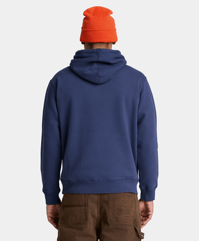 Sudadera con gorro y logotipo bordado para hombre, Azul