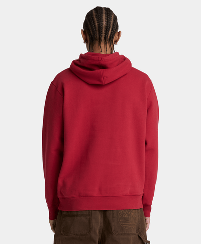 Sudadera con gorro y logotipo bordado para hombre, Rojo